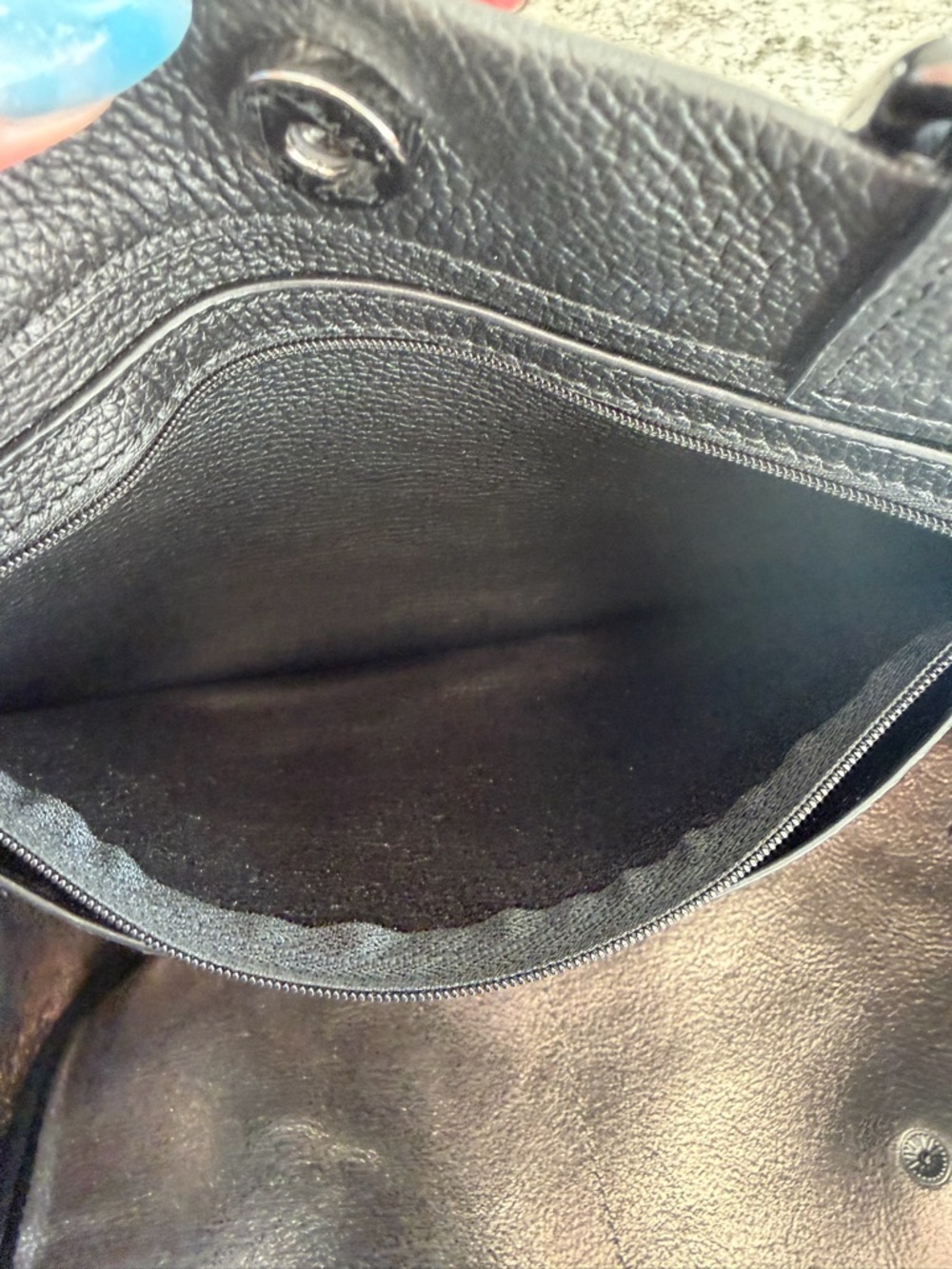 Botkier Black Pebbled Leather Tote with Logo Strap - Picture 5 of 11